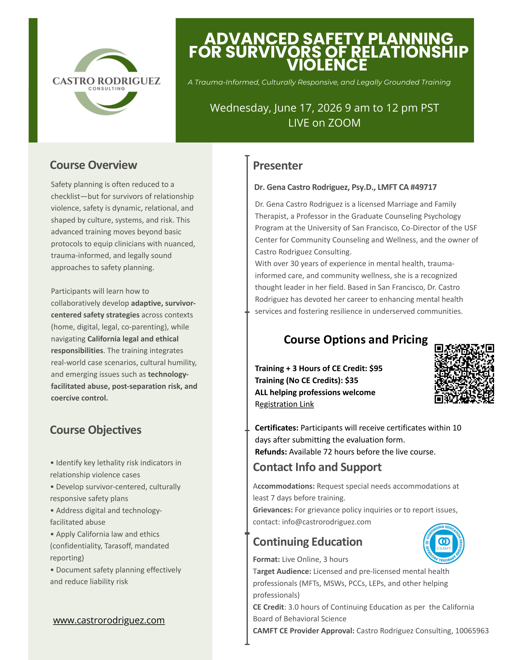 Advanced Safety Planning for Survivors of Relationship Violence — Live Webinar June 17, 2026